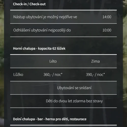 Redesign webu penzionu Šajtava