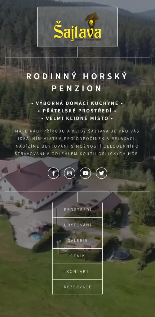Redesign webu penzionu Šajtava