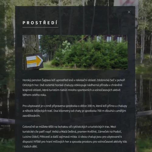 Redesign webu penzionu Šajtava