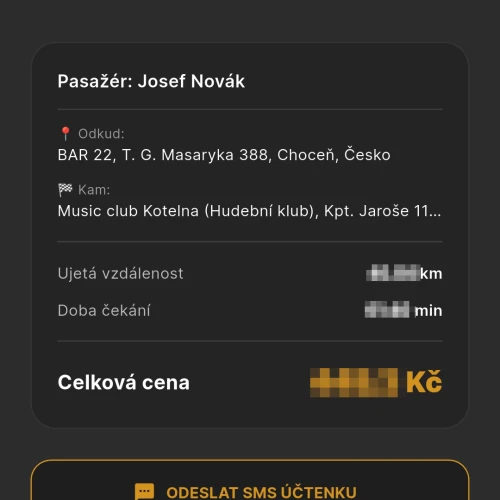 taXi-LP aplikace